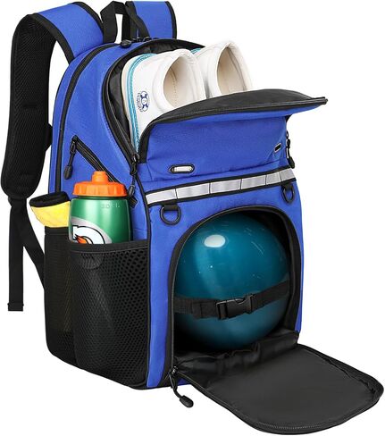 Goloni Bowling Backpack,Single Ball Bowling Bag with Shoe Compartment Up to Size 16,Bowling Bag with Padded Ball Holder in Kuwait
