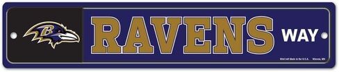 Wincraft NFL Baltimore Ravens 83615010 Street/Zone Sign, 4.5" x 17" in Kuwait