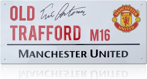 Eric Cantona Signed Manchester United Street Sign in Kuwait