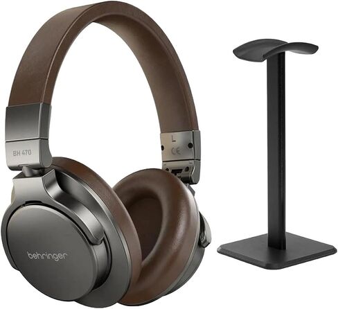 Behringer BH 470 Closed-Back Over-Ear Studio Monitoring Headphones, Bundle with Desktop Headphone Stand in Saudi Arabia