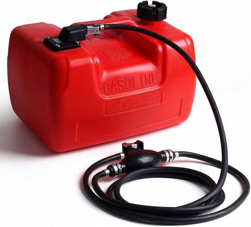 3 Gallon Portable Marine Tank, 12L Outboard Boat Tank with 9.8ft Hose & Level Gauge in Kuwait