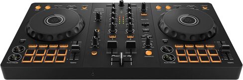 Pioneer DJ DDJ-FLX4 2-deck Rekordbox and Serato DJ Controller + Pyle Portable Dual Laptop Stand in Saudi Arabia