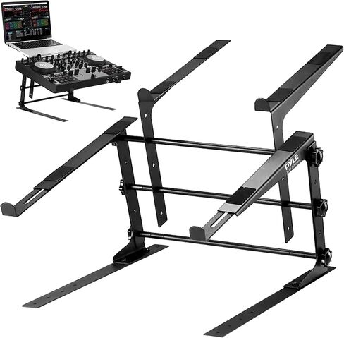 Pioneer DJ DDJ-FLX4 2-deck Rekordbox and Serato DJ Controller + Pyle Portable Dual Laptop Stand in Saudi Arabia