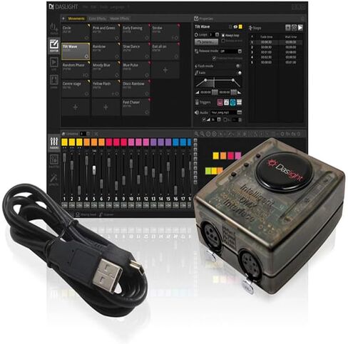 وحدة تحكم الإضاءة DMX USB الذكية وحدة تحكم إضاءة المسرح DVC4 1536 قناة تعمل مع برنامج Daslight للتحكم في تركيبات الإضاءة المتوافقة مع DMX512 in Kuwait