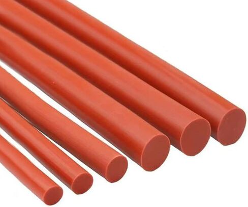 Seal Strip, 1M Red Round Solid Silicone Cord Rubber Rod Bar in Kuwait
