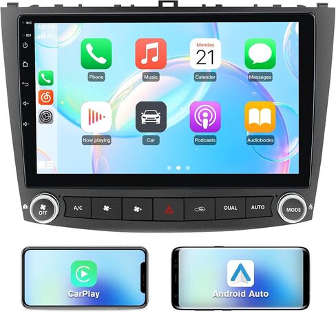 【4+64GB】 Vratzn Android 13 Car Radio Stereo for Lexus IS250 IS300 IS200 IS220 IS350 2005-2012 Wireless CarPlay Android Auto GPS Navigation 10 inch Touch Screen Bluetooth WiFi in Saudi Arabia