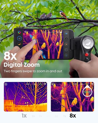 Thermal Master DV2 Thermal Monocular with 15mK Ultra-Sensitive Sensor | 512x384 X³ 256x192 Ir Resolution, 50Hz Smooth Image, 5'' Rotatable Big Display, Hotspot Tracker, Outdoor Wildlife Observation in Kuwait