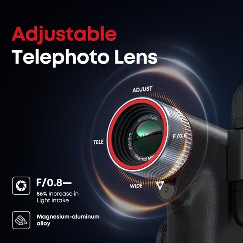 Thermal Master DV2 Thermal Monocular with 15mK Ultra-Sensitive Sensor | 512x384 X³ 256x192 Ir Resolution, 50Hz Smooth Image, 5'' Rotatable Big Display, Hotspot Tracker, Outdoor Wildlife Observation in Kuwait