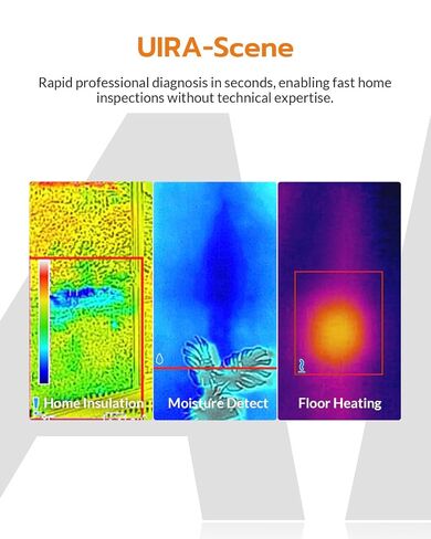 TT17D Wi-Fi Thermal Camera with 3.5" Touchscreen, AI Scene Detection, 240x240 UIRA-IR with Visual Camera, 25Hz Thermal Imaging Camera, -4°F~1022°F Range, Wireless Transfer Analysis via App in Kuwait