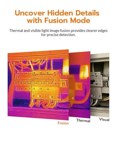 TT17D Wi-Fi Thermal Camera with 3.5" Touchscreen, AI Scene Detection, 240x240 UIRA-IR with Visual Camera, 25Hz Thermal Imaging Camera, -4°F~1022°F Range, Wireless Transfer Analysis via App in Kuwait