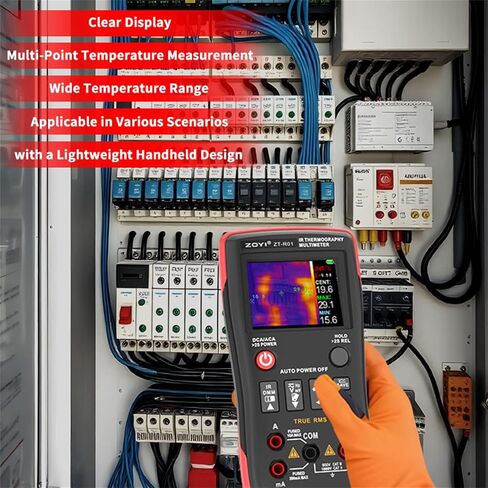 ZOYI Thermal Imaging Camera 2 in 1 True RMS Multimeter 32×32Resolution -4°F to 1022°F Type-C Charging for Electrical Industrial Inspections 25000count Digital multimeter in Kuwait