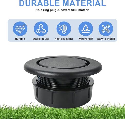 Outdoor Patio Table Umbrella Hole Ring Plug and Cap Set, 2" Parasol Umbrella Hole Cover Insert Replacement for Patio Table, Deck, Garden, Camping in Kuwait