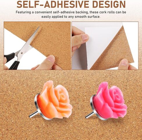 COHEALI Roll of Cork Board with Adhesive Backing Self-Adhesive Cork Roll for Office Spaces and Home Decor Easy to Use for Photo Board in Kuwait