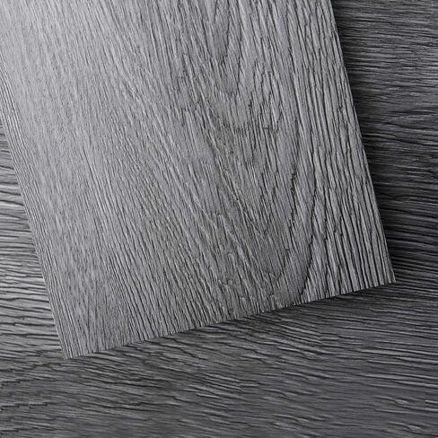 Art3d Peel and Stick Floor Tile Vinyl Wood Plank 36-Pack 54 Sq.Ft, Deep Gray, Rigid Surface Hard Core Easy DIY Self-Adhesive Flooring in Kuwait