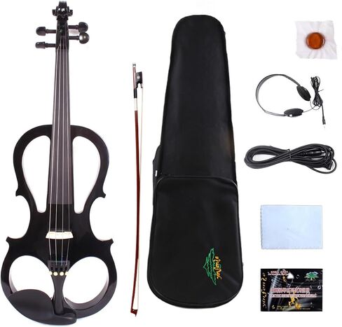 4 String Electric Viola 16 inch Silent Viola with Solid Wood body Ebony fittings for Students, Beginners and Adults (white) in Kuwait