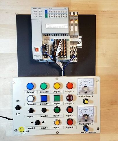 PLC Cables Inc, Allen Bradley (Software NOT Included) Deluxe Analog Trainer PLC Compact Logix Studio5000 Training, Works with and for Allen Bradley in Kuwait