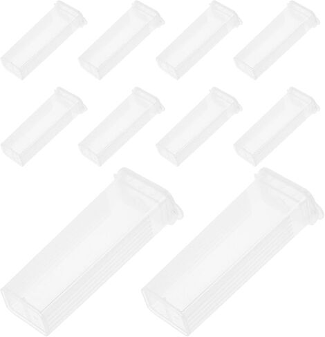 PRETYZOOM 10pcs Plastic Microscope Slide Storage Jars for Glass Pathology Slides with Lid, Staining Jars for Science Experiments and Laboratory Organization in Hospitals and Other Settings in Kuwait