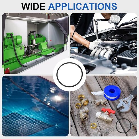 uxcell AS-468 Nitrile Rubber O-Rings, 19-1/2" ID, 20" OD, 1/4" Width Round Seal Rings Gasket for Automotive Machine Faucet Seal Repair Plumbing Compressor, 70 Durometer, Black in Kuwait