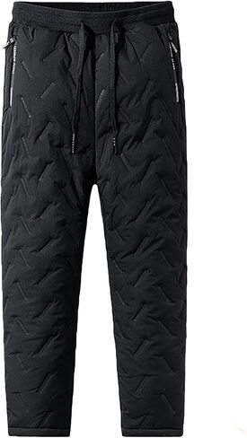 Fleece Pants Unisex Polar Supply Pants Thermal Sherpa Lined Sweatpants Jogger Pants Fleece-Lined Waterproof Bottoms in Kuwait