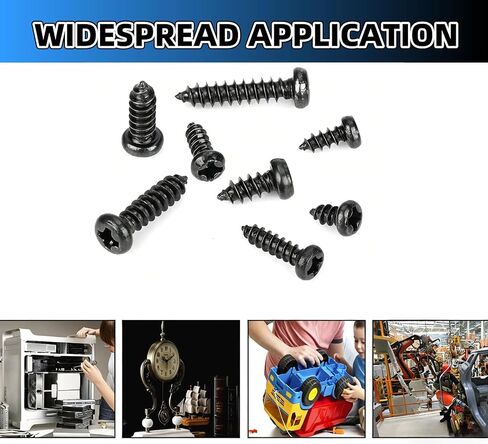 400pcs M2/M2.6 Self Tapping Screw,Small Screws Glasses Screws Truss Head Screwblack Cross Self Apping Screws Kitfor Glasses Frames Small Mechanical Equipment Electronic Instruments in Kuwait