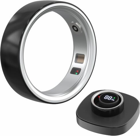 Smart Ring Health Ring for Women Men Fitness Ring Fitness Tracker Sleep Monitor/Heart Rate Monitor/Sports/Pedometer/Calorie for Android iOS with Battery Case in Saudi Arabia