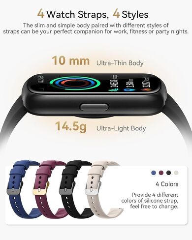 RUXINGX Fitness Trackers,Smart Watches for Men Women with 24/7 Heart Rate/Sleep Monitor, Fitness Watch with IP68 Waterproof, Health Activity Trackers for Android and iPhone Carbon Black in Kuwait