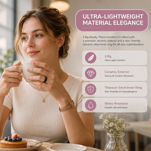 Smart Ring Health Ring for Women Men Fitness Ring Fitness Tracker Sleep Monitor/Heart Rate Monitor/Sports/Pedometer/Calorie for Android iOS with Battery Case in Saudi Arabia