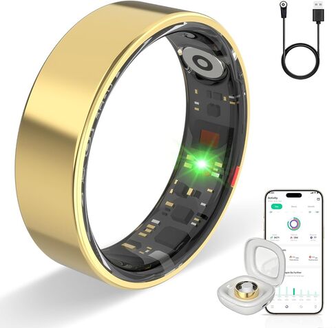 Smart Ring for Women Men, Health & Fitness Tracker Sleep, Activity, Heart Rate, Women's Health, Stress, No Subscription Fee, iOS & Android in Kuwait