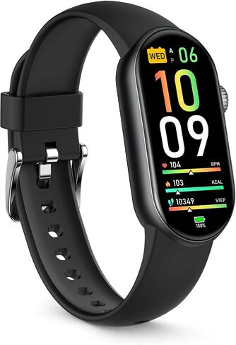FITVII Slim Fitness Tracker AMOLED with Blood Oxygen, Blood Pressure, 24/7 Heart Rate and Sleep Tracking, IP68 Waterproof Activity Trackers and Smart Watches with Step Tracker, Pedometer for Women Men in Kuwait
