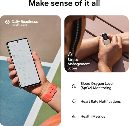Fitbit Charge 6 Fitness Tracker with Heart Rate, GPS, Premium Membership, Health Tools - Porcelain/Silver, x (Renewed) in Kuwait