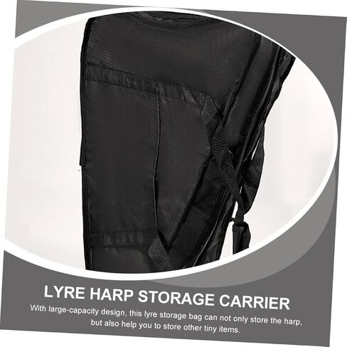 حقيبة Abaodam المحمولة من Lyre Harp حقيبة تخزين متينة بسحاب للموسيقيين مقاومة للماء والخدش حقيبة حمل خفيفة الوزن مع مقبض لسلسلة القيثارة والإكسسوارات in Kuwait