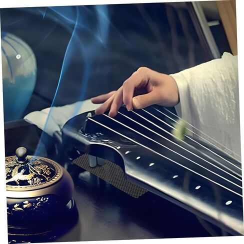 Holibanna زوج واحد من سجادات الأرضية Guqin المصنوعة من مادة PVC السميكة غير القابلة للانزلاق من واقيات القدم الممتصة للصدمات لتعزيز الثبات والحماية من الصدمات، سهلة التركيب لموديلات Guqin المختلفة باللون الأسود in Kuwait