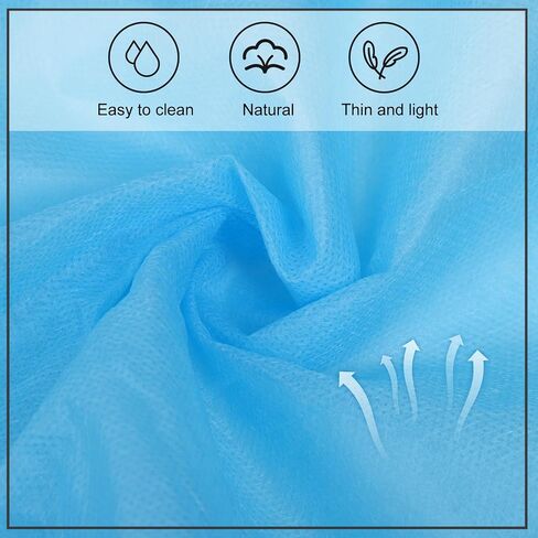 COHEALI Disposable Protective Coverall Suit with Hood and Elastic Waistband, Blue Nonwoven Material, Reflective and Excellent Insulating Properties, for Prevention and Industrial Use in Kuwait