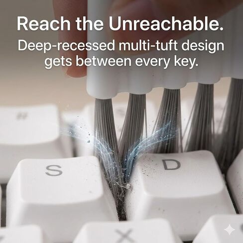 2-Pack Keyboard Cleaning Brush with Soft Bristles - Mini Gap & Slot Cleaning Brush for Electronics, Household Dusting, Window Tracks, and Kitchen Crevices in Kuwait