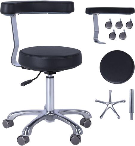 مقعد أسنان مريح قابل للتعديل مع دعم للظهر، كرسي طبيب، كرسي طبيب أسنان متحرك لمساعدي خبراء الصحة والمهنيين الطبيين (01) in Kuwait
