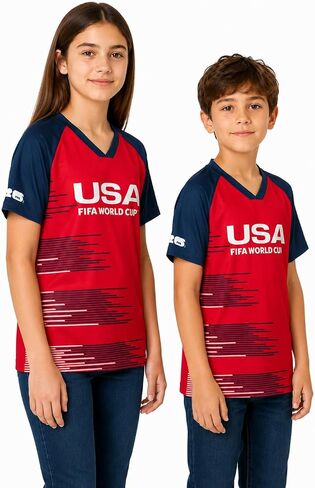 Outerstuff Official FIFA World Cup 2026 Team USA Kids Jersey T-Shirt – Youth Boys & Girls Soccer Fan Tee in Kuwait