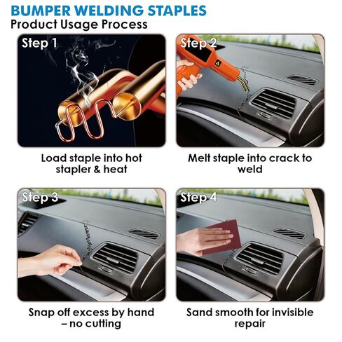 3000PCS Plastic Welding Staples 0.6/0.8mm – 6 Types Hot Stapler Kit for Car Bumper, Dashboard & Lamp Holder Repair – Stainless Steel Welder Staples for Plastic Welding Gun in Kuwait