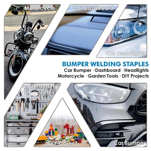 3000PCS Plastic Welding Staples 0.6/0.8mm – 6 Types Hot Stapler Kit for Car Bumper, Dashboard & Lamp Holder Repair – Stainless Steel Welder Staples for Plastic Welding Gun in Kuwait