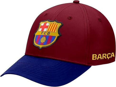 قبعة كرة القدم Icon Sports 2026 FC Barcelona مرخصة رسميًا - لون عنابي بدرجتين من اللون in Kuwait