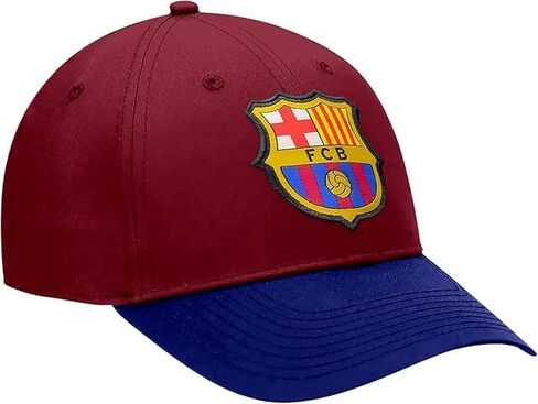قبعة كرة القدم Icon Sports 2026 FC Barcelona مرخصة رسميًا - لون عنابي بدرجتين من اللون in Kuwait