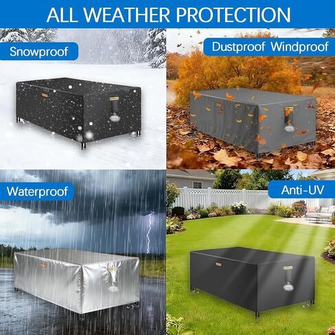 Heavy Duty Billiard Pool Table Cover 6/6.5/7/7.5/8/8.5/9/10/12FT Waterproof Billiard Table Covers 600D Furniture Cover Tables Protector for Patio Furniture Chairs,Black,6.5FT(84"×48"×32") in Saudi Arabia
