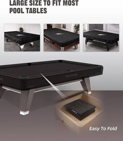 CRICAL 9-Foot Pool Table Cover – Premium Oxford Fabric Billiard Table Cover for Protection Against Dust, Dirt, and Sun – Tear-Resistant, Easy to Clean, and Compact Storage for Pool Table in Saudi Arabia