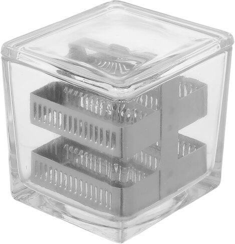Garneck Glass Coplin Jar with Stainless Steel Slide Rack, 30 Slots Microscope Staining Tank, Acid and Alkali Resistant Glassware for Classroom Demonstrations and Scientific Experiments in Saudi Arabia
