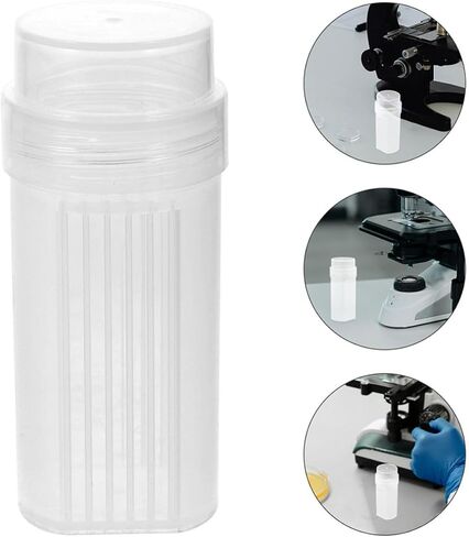 BESTonZON 2pcs High Clarity Plastic Lab Staining Jars with 5 Slide Staining Rack and Lid Easy to Use for Laboratory and Chemistry Use in Saudi Arabia