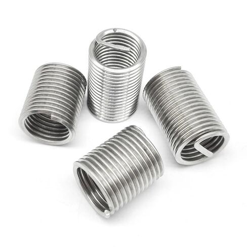 Thread Repair Insert,10pcs M6*0.5/0.75 * 1D~3D 304 Stainless Steel Wire Sleeve Bushing Screw Coil Nut(M6x0.5x2D) in Saudi Arabia