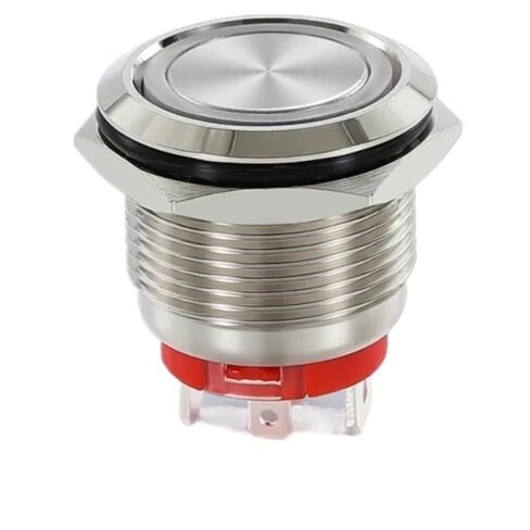 Metal Push Button Switch 22mm 20A IP67 Waterproof Momentary Latching Car Engine Power Red, 1pcs(WHT,22MM_LAT_220A) in Saudi Arabia