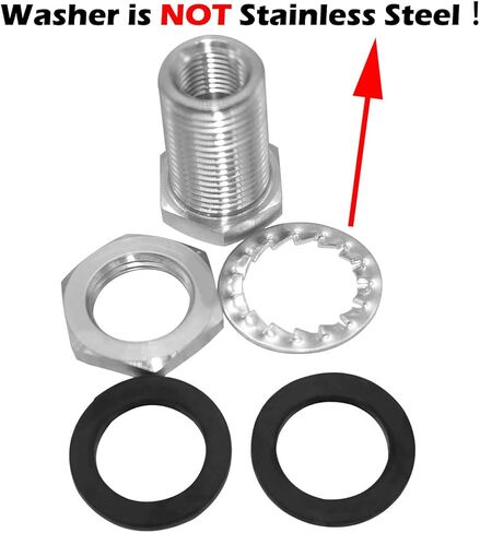 Beduan 1PCS Stainless 1/8 NPT Female Bulkhead Coupler Thru-bulk Pipe Fitting (Full Female Thread) in Kuwait