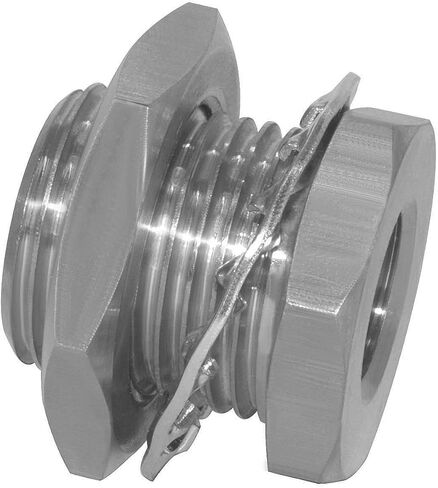 Beduan 1PCS Stainless 1/8 NPT Female Bulkhead Coupler Thru-bulk Pipe Fitting (Full Female Thread) in Kuwait