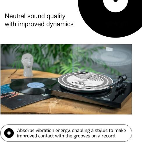 ciciglow HiFi Turntable Strobe Disc, PVC Stroboscope Mat for Rotational Speed Detection, with Alignment Guides for Record Player Calibration in Kuwait