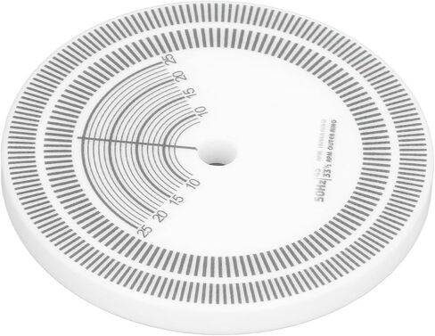 Strobe Disc for Turntable Speed Calibration – Acrylic Stroboscope Mat (80mm, White), Compatible with Record Players, Precise RPM Verification Tool in Kuwait